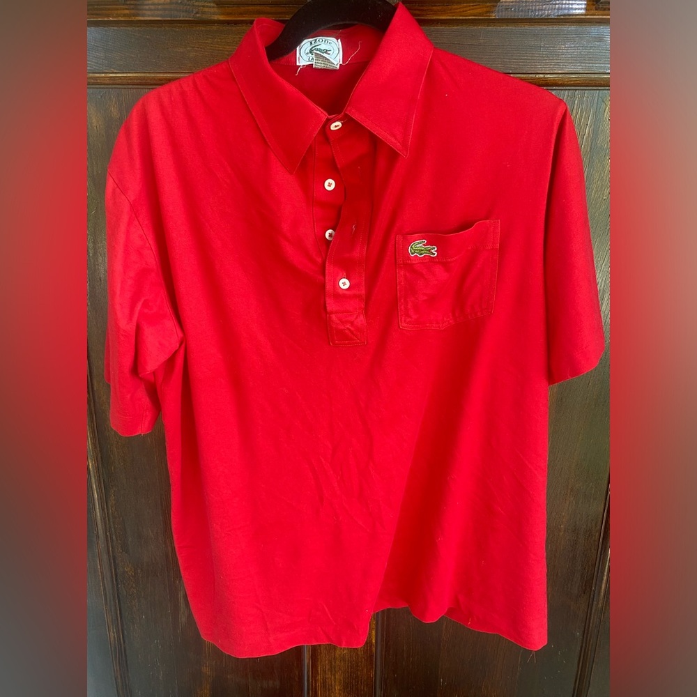 Men’s Vintage Lacoste Polo Red Large
